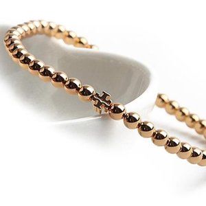 Tory Burch Bracelet Gold Beaded Logo New